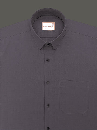 Premium Cotton Portelle Iron Grey Designer Checks Formal Shirt For Men
