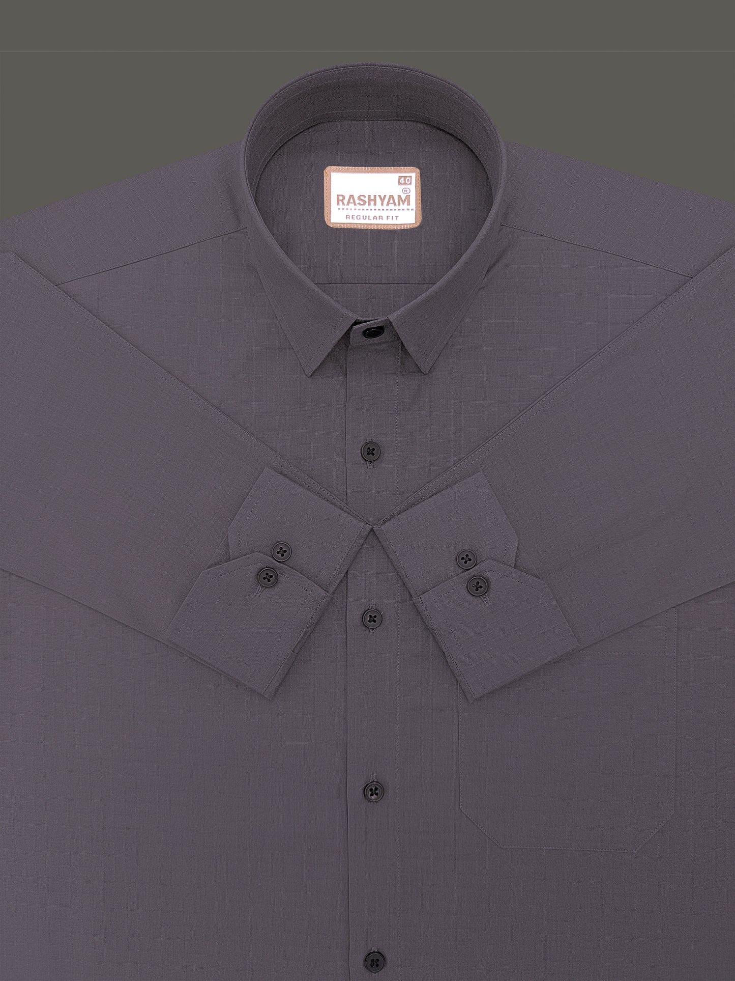 Premium Cotton Portelle Iron Grey Designer Checks Formal Shirt For Men