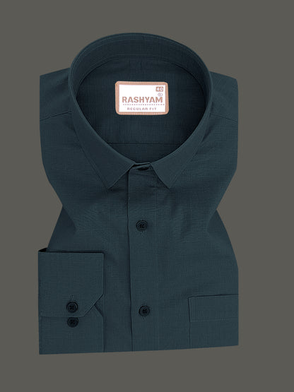 Premium Cotton Portelle Jade Green Designer Checks Formal Shirt For Men