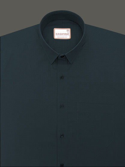 Premium Cotton Portelle Jade Green Designer Checks Formal Shirt For Men