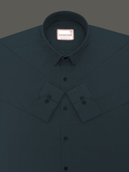 Premium Cotton Portelle Jade Green Designer Checks Formal Shirt For Men